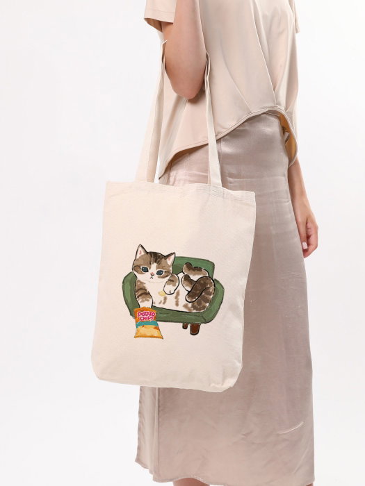 Zoozie Bags Bolso de mano 1616 de algodón 100% Bolso de mano para mujer Color Crema 35x40x8 cm
